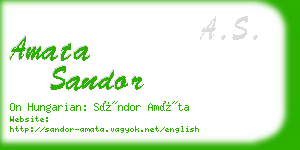amata sandor business card